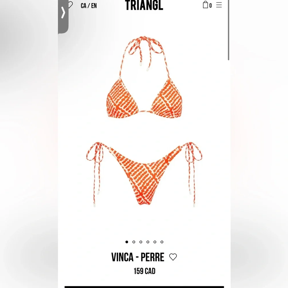 TRIANGL - vinca perre xs bikini top (bottoms not included) - Picture 1 of 3